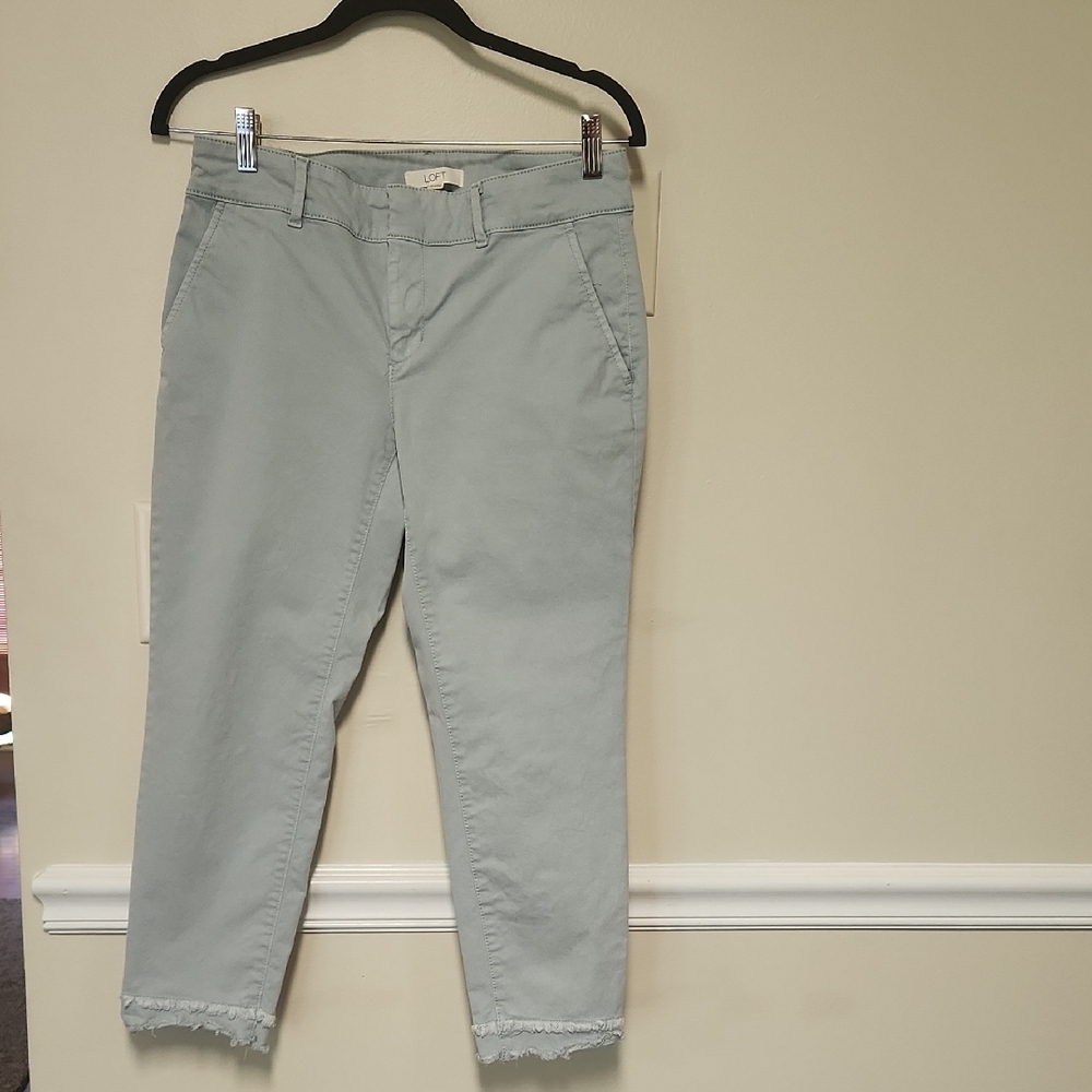 LOFT Gray Ankle Cropped Jeans Casual Fit